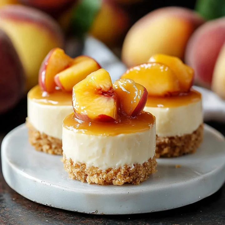 Peach Cobbler Mini Cheesecakes Recipe