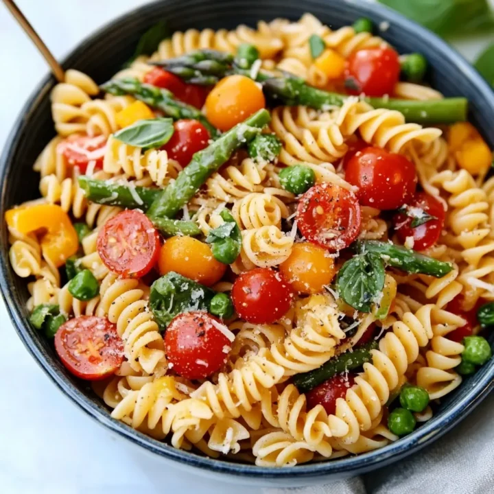 Colorful Spring Pasta Recipe Idea