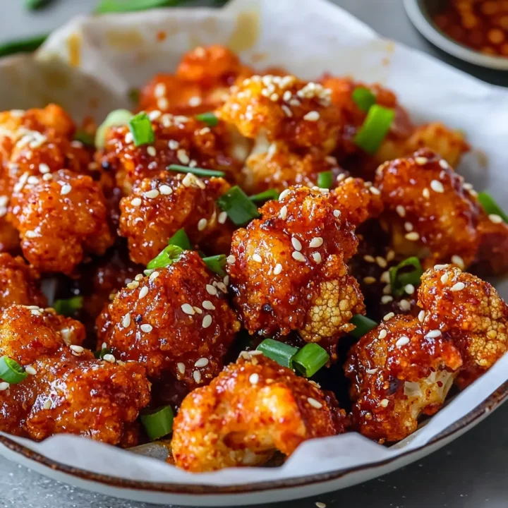 Korean Baked Crispy Spicy Cauliflower