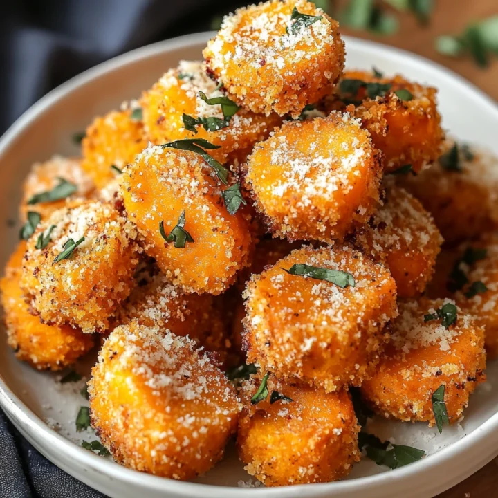 Crispy Sweet Potato Parmesan Bites