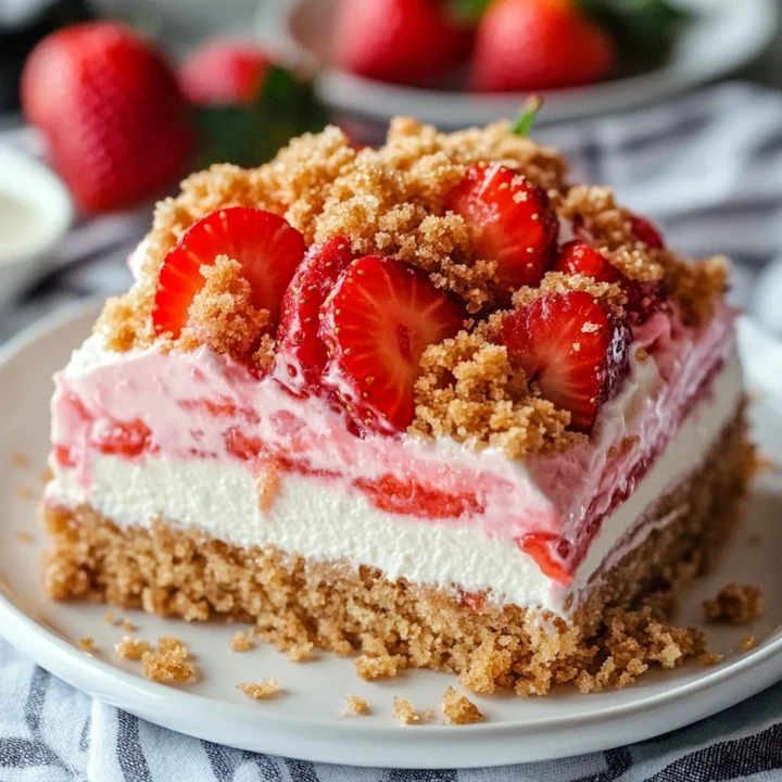 Strawberry Crunch Cheesecake Dessert Recipe