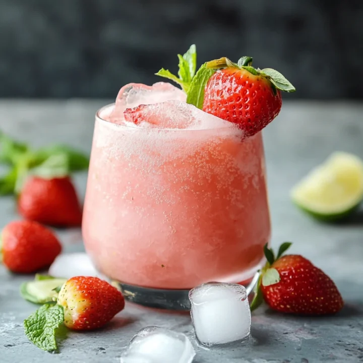 Strawberry Coconut Rum Cooler Drink