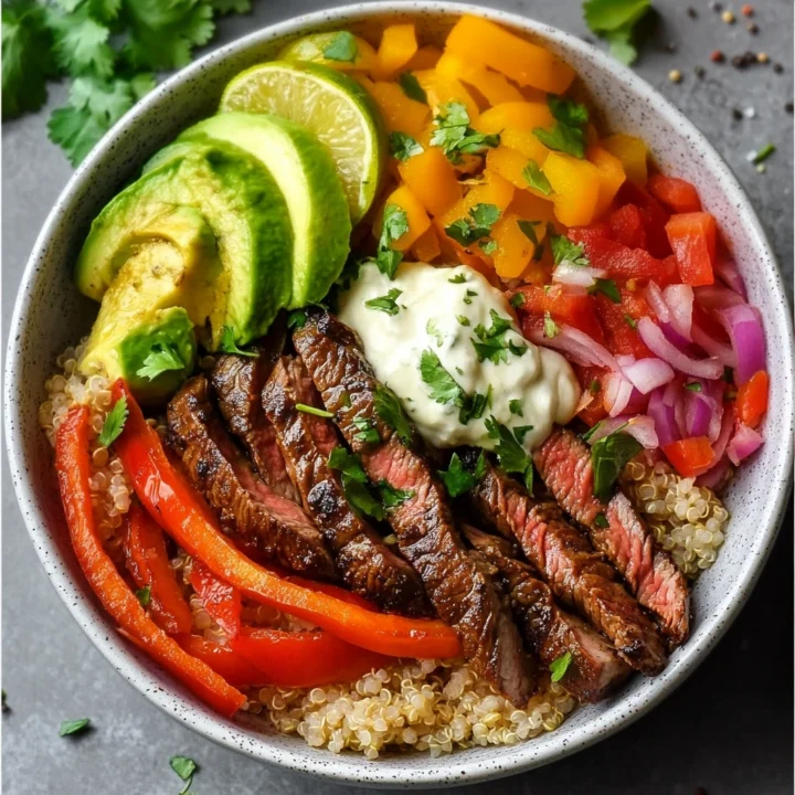 High Protein Steak Fajita Bowl