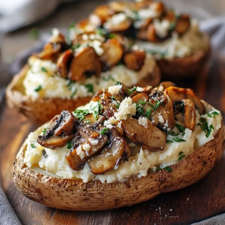 Creamy Mushroom Stuffed Potatoes