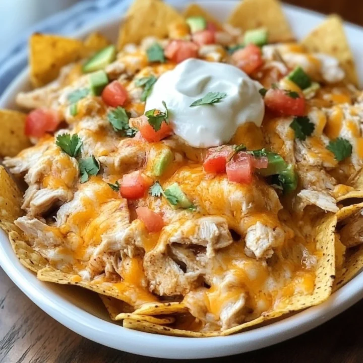 Crockpot Creamy Chicken Nachos