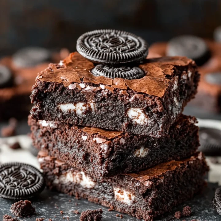 Fudgy Oreo Brownies Dessert Recipe