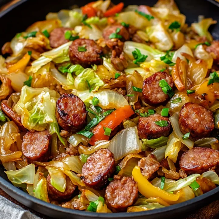 Beef Sausage Cabbage Stir Fry