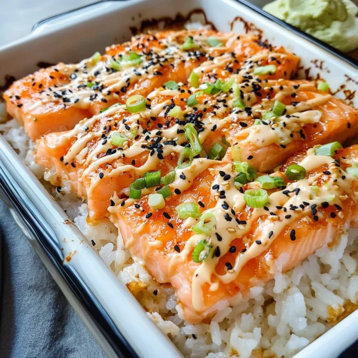 Easy Spicy Salmon Sushi Bake