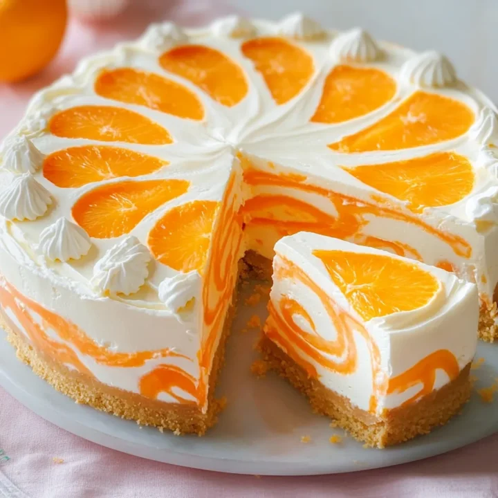 No Bake Orange Creamsicle Cheesecakes