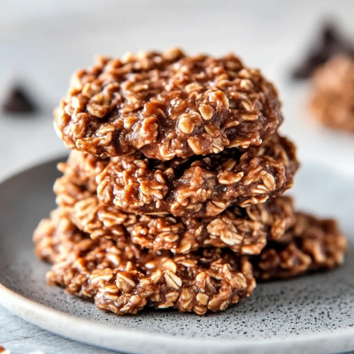 No Bake Sweet Salty Oatmeal Cookies
