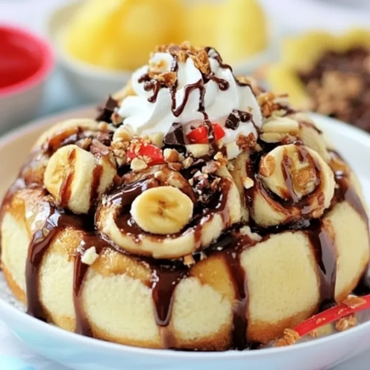Banana Split Cinnamon Roll Recipe