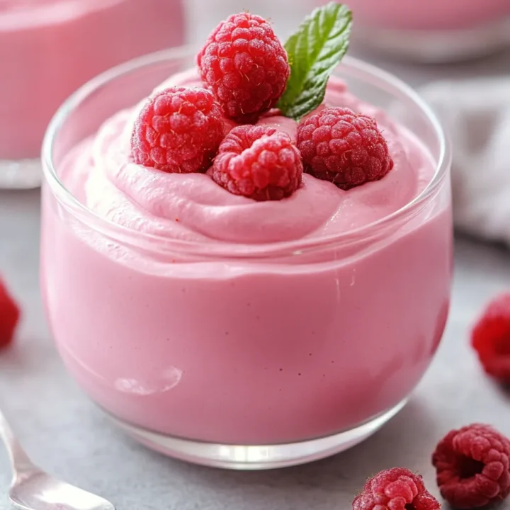 Easy Creamy Raspberry Cloud Mousse