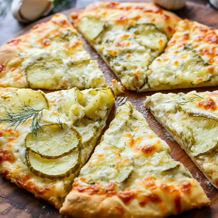 Dill Pickle Garlic Pizza Recipe
