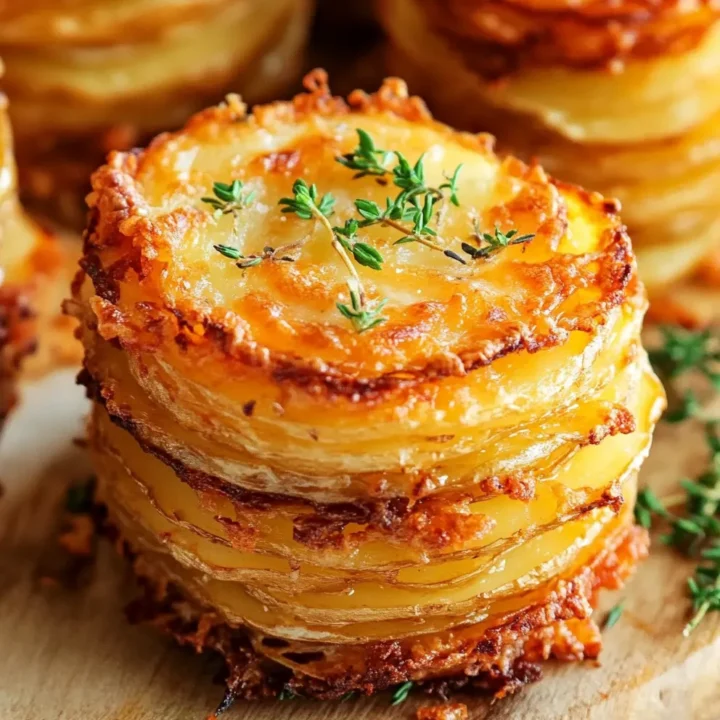 Golden Cheesy Potato Stacks Recipe