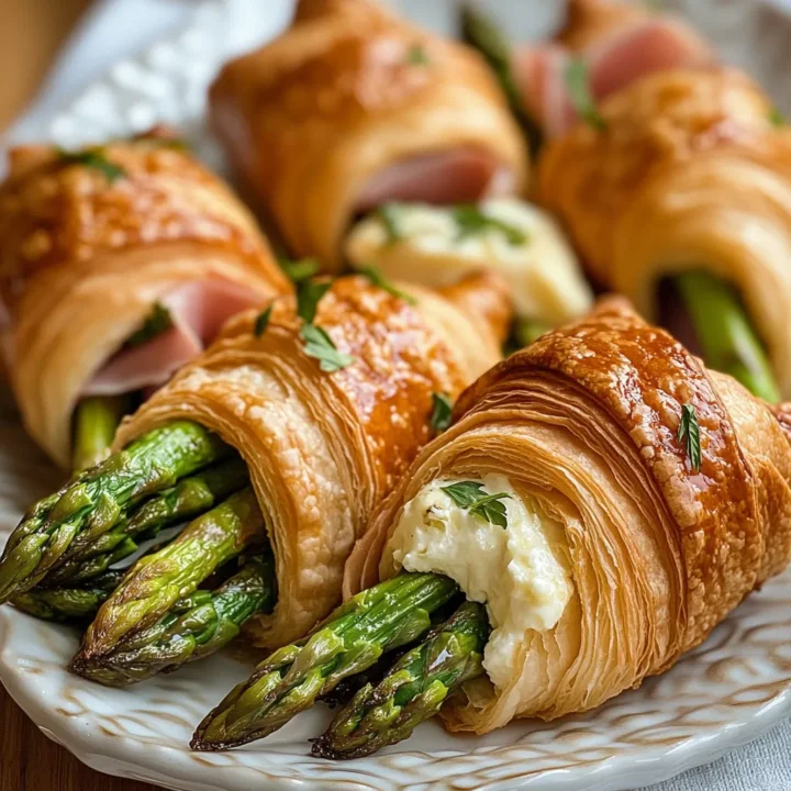 Prosciutto Asparagus Puff Pastry Bundles