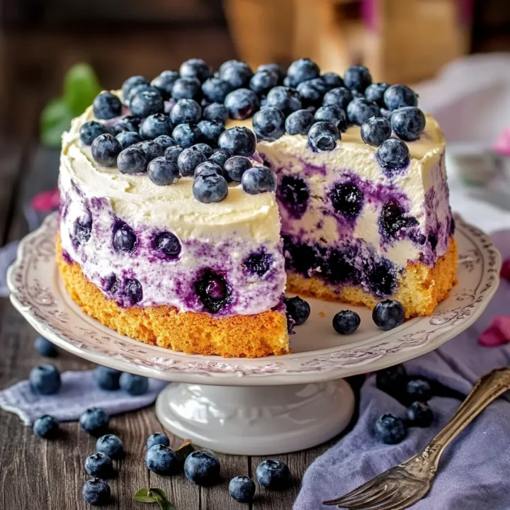 Vintage Blueberry Cream Cake Recipe