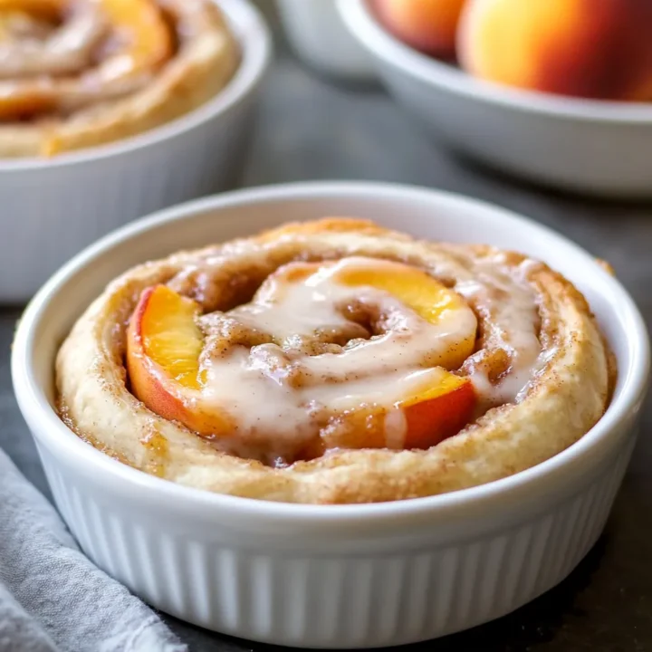 Peach Cobbler Cinnamon Rolls Recipe