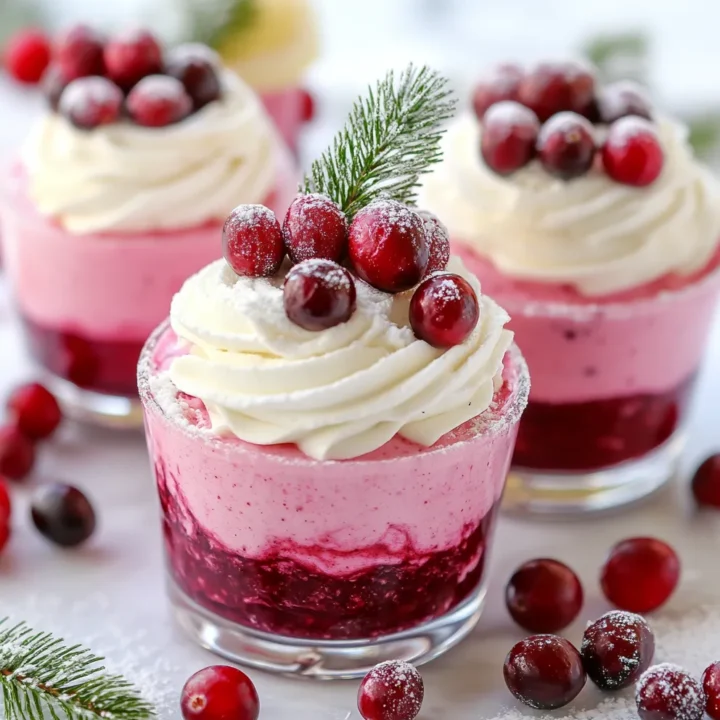 Fluffy Cranberry Mousse Dessert Cups