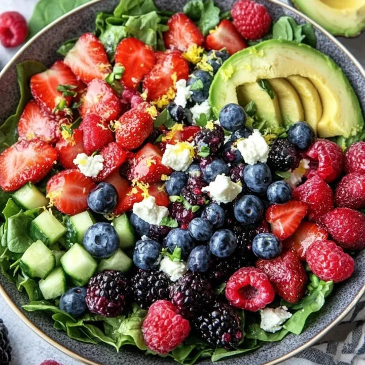 Superfood Berry Salad with Lemon Herb Dressing