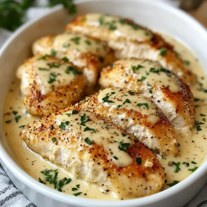 Creamy Parmesan Baked Caesar Chicken