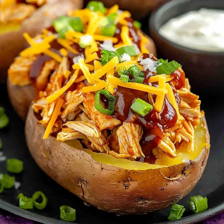 BBQ Chicken Stuffed Baked Potatoes