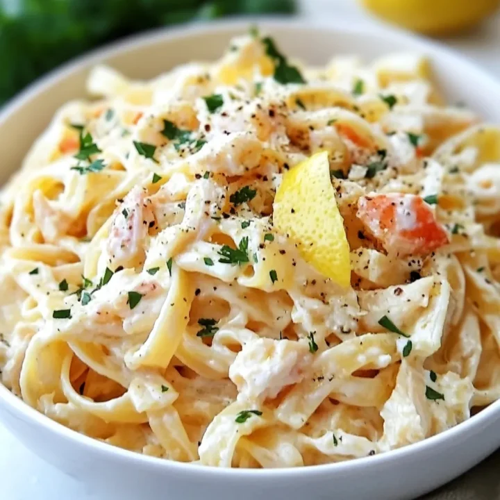 Creamy Lemony Old Bay Crab Pasta