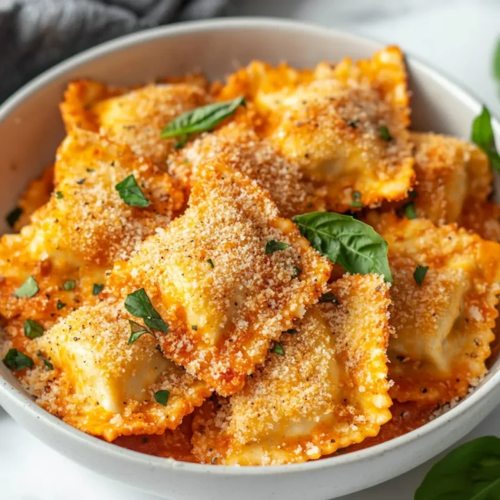 Air Fryer Cheesy Baked Ravioli: A Deliciously Easy Recipe