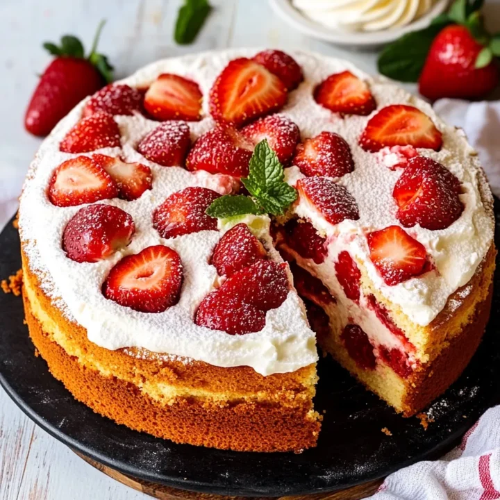 Homemade Summer Strawberry Cake Recipe