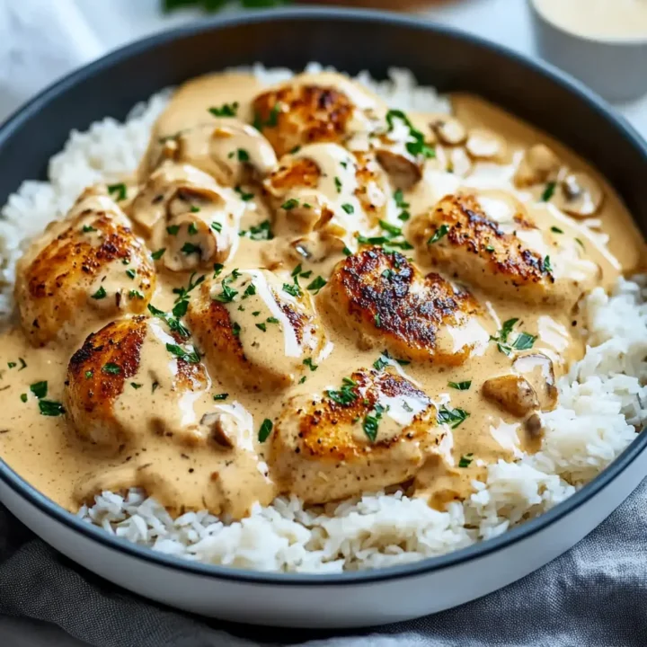 Creamy Smothered Chicken Rice Recipe