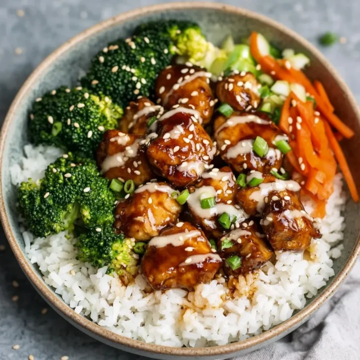 Healthy Sticky Chicken Rice Bowls
