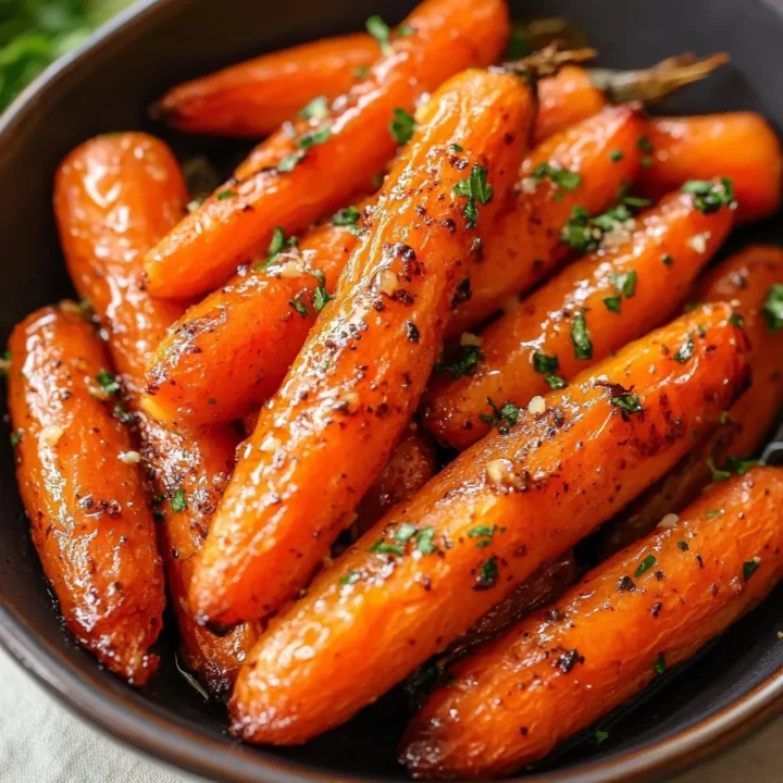 Honey Garlic Butter Roasted Carrots