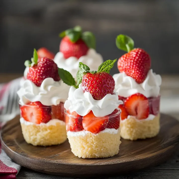 Mini Strawberry Shortcake Dessert Cups