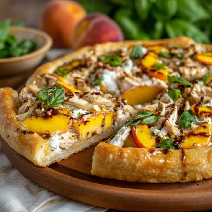 Chicken Peach Ricotta Pizza Recipe