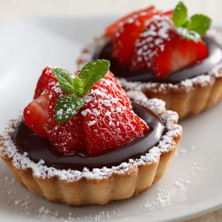 Mini Strawberry Chocolate Tartlets Recipe