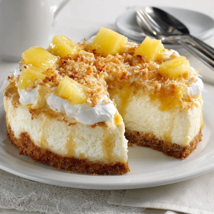 Coconut Pineapple Cheesecake Dessert Recipe