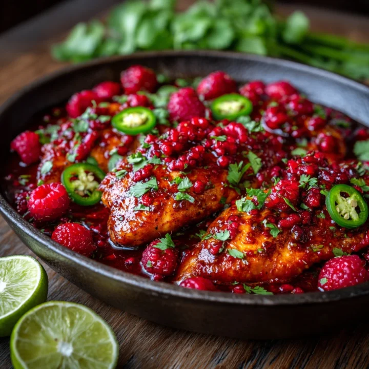 Sweet Spicy Jalapeño Raspberry Chicken