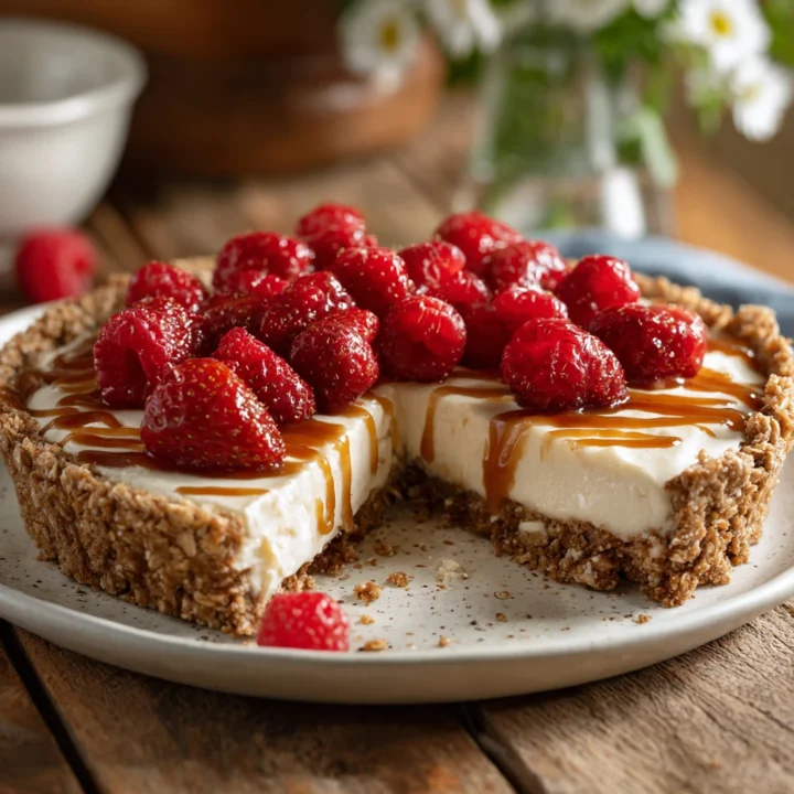 No Bake Oatmeal Cheesecake Pie