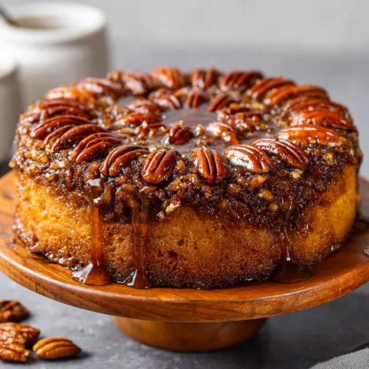 Decadent Pecan Upside Down Cake
