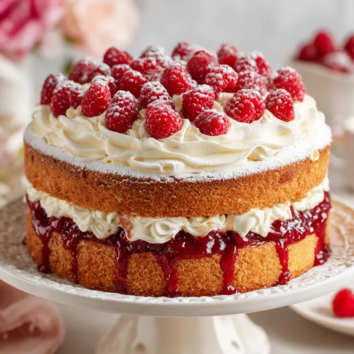 Honey Raspberry Cake Dessert Recipe
