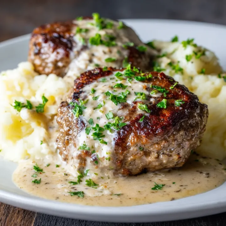 Salisbury Steaks with Horseradish Parmesan Sauce: A Flavorful Twist on a Classic