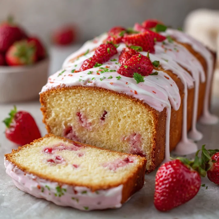 Best Strawberry Milkshake Pound Cake