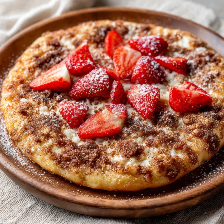 Easy Cinnamon Sugar Dessert Pizza