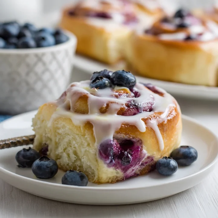Blueberry Cheesecake Rolls With Icing