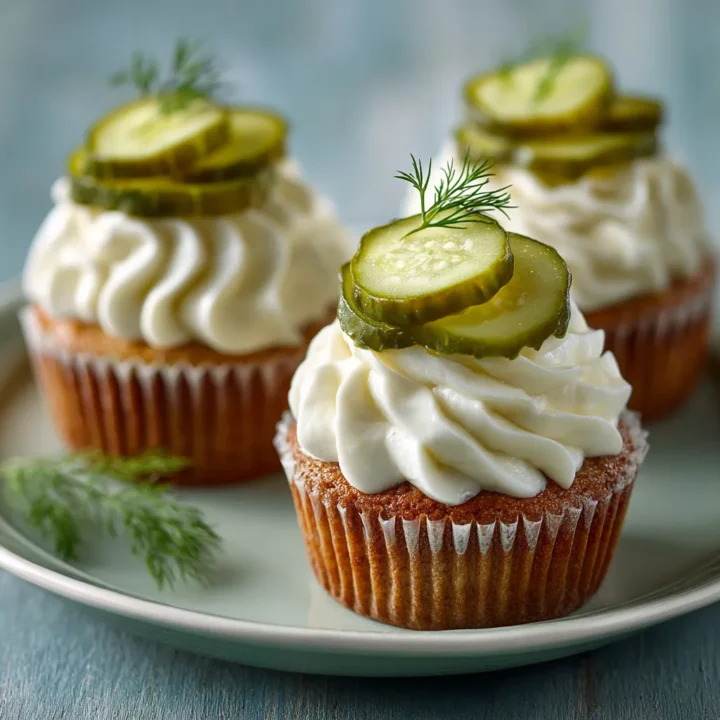 Pickle Cupcakes With Dill Frosting