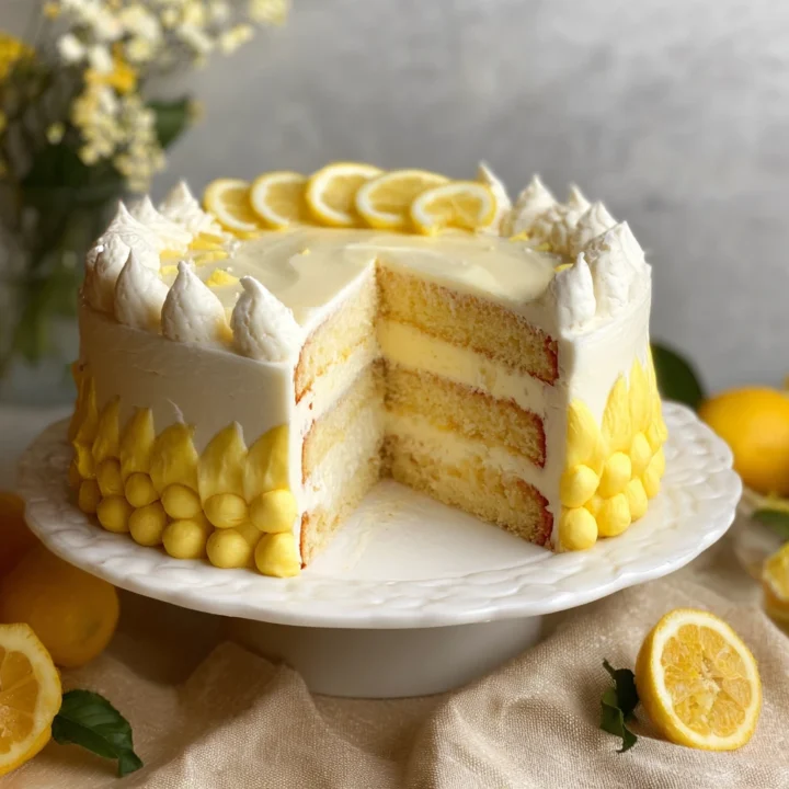 Creamy Lemon Cheesecake Layer Cake