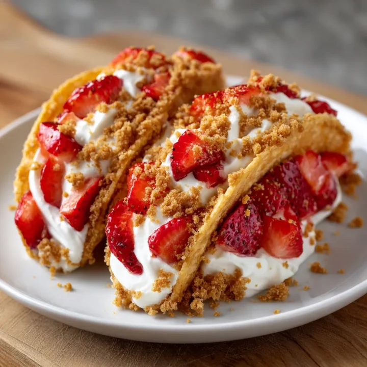Strawberry Crunch Cheesecake Tacos Recipe