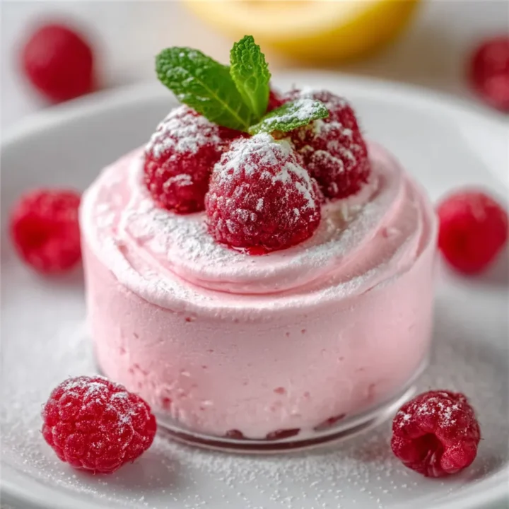 Raspberry Cloud Mousse Dessert Recipe