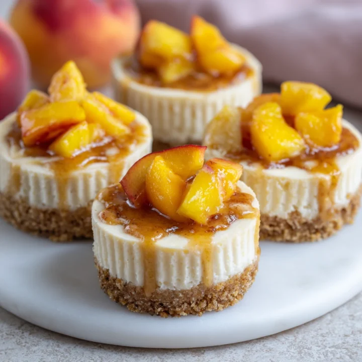 Peach Cobbler Mini Cheesecakes Recipe