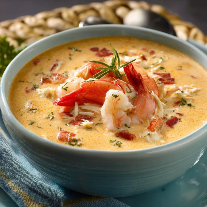 Rich Crab Shrimp Bisque Soup