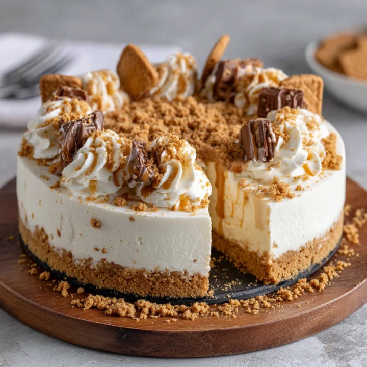 No Bake Biscoff Cheesecake Dessert